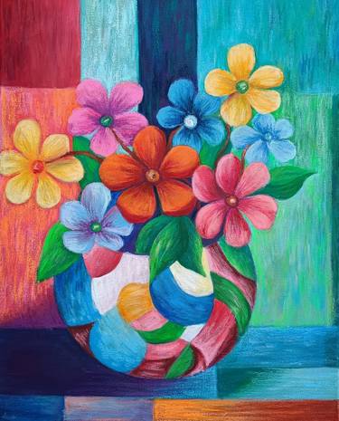 Original Abstract Still Life Paintings by Elena Gotovtseva