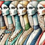 Elongated Mosaic Chic - Harmonic Tapestry by Sabrina Jones