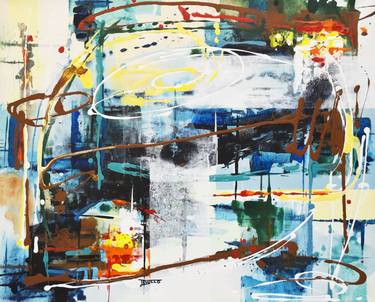 Original Abstract Expressionism Abstract Painting by Trujillo Artgallery