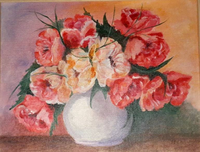 Print of Realism Floral Paintings by Lisa Vaiman