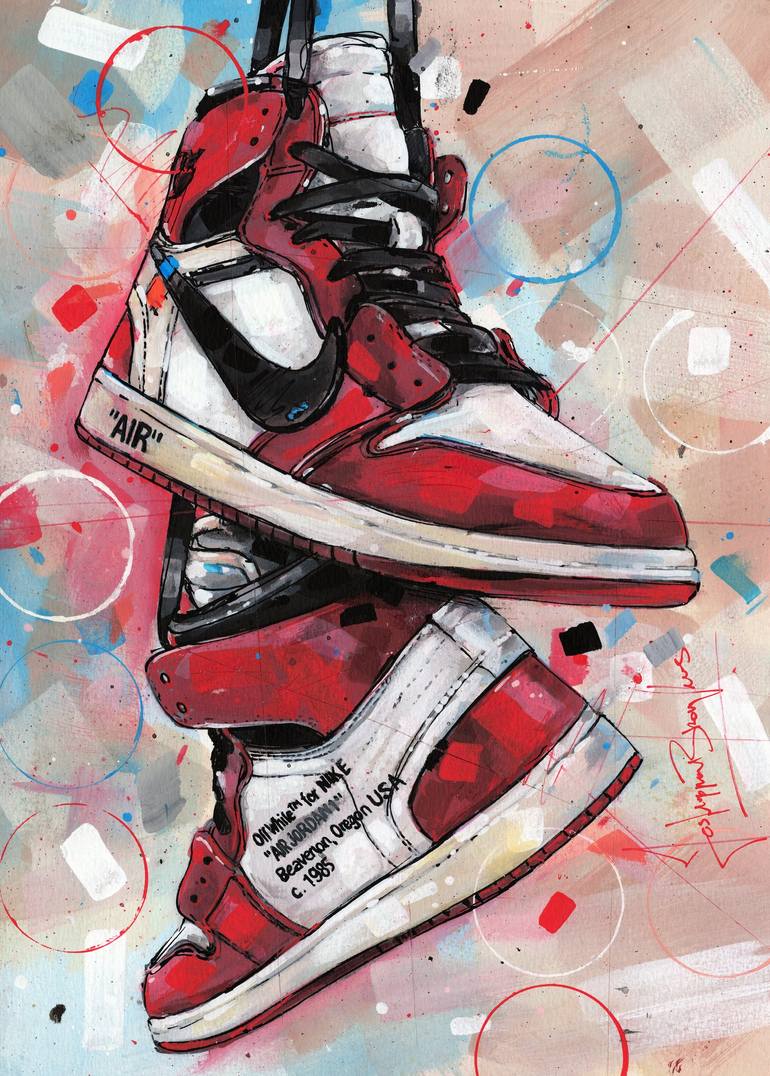 air jordan shoe painting