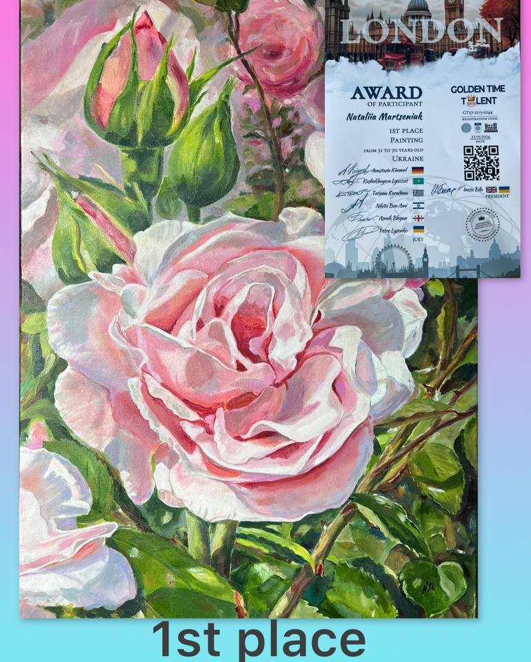 Original Realism Floral Painting by Nataliia Martseniuk