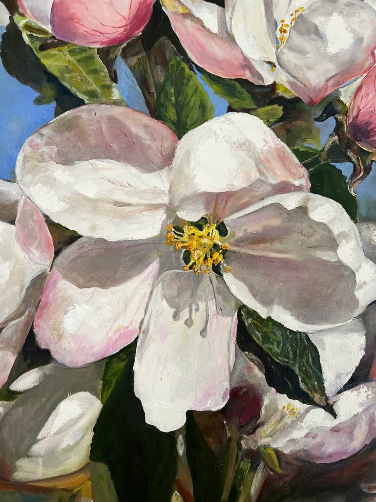 Original Photorealism Floral Painting by Nataliia Martseniuk