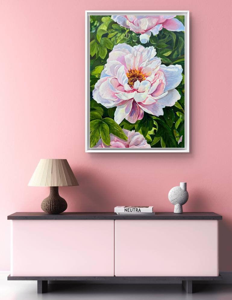 Original Photorealism Floral Painting by Nataliia Martseniuk