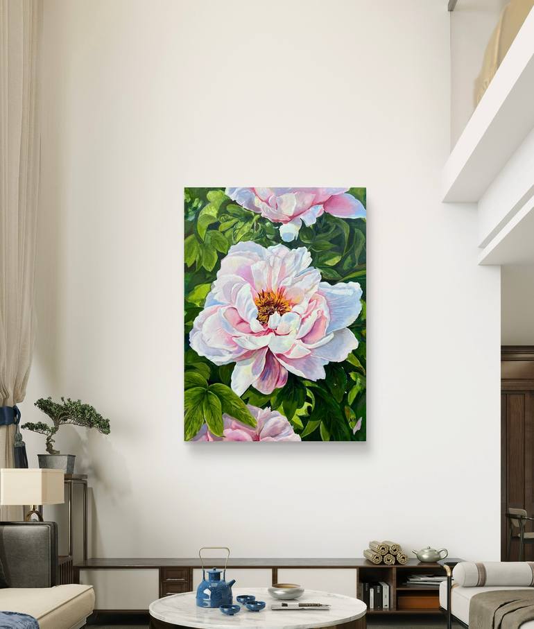 Original Photorealism Floral Painting by Nataliia Martseniuk