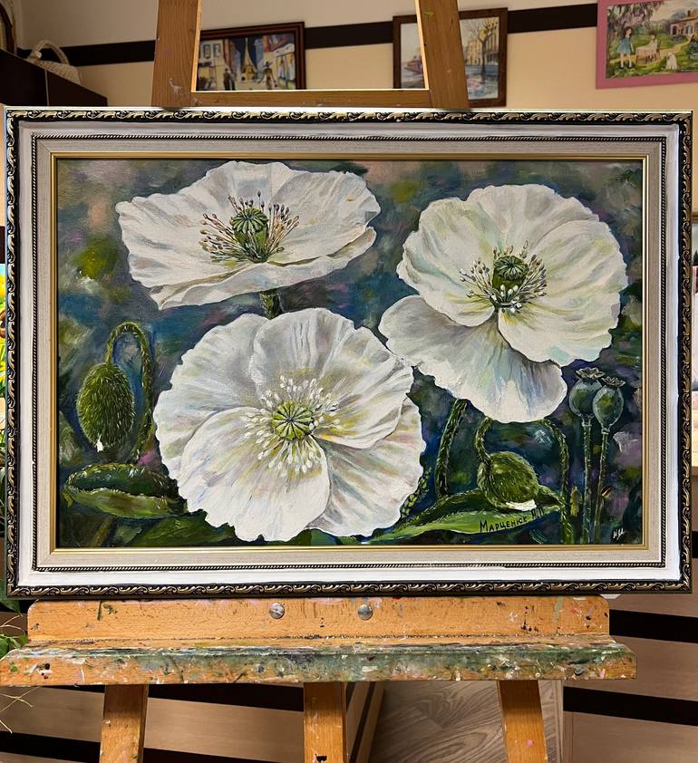 Original Realism Floral Painting by Nataliia Martseniuk