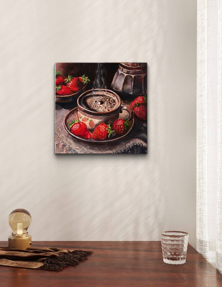 Original Photorealism Food & Drink Painting by Nataliia Martseniuk