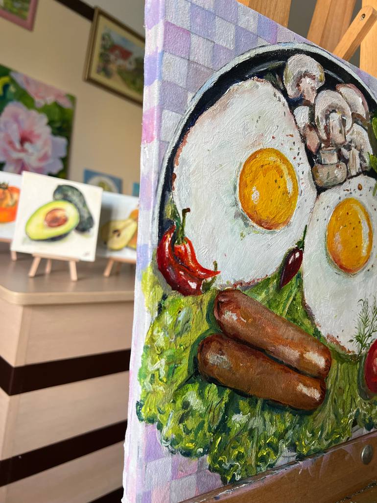 Original Photorealism Food & Drink Painting by Nataliia Martseniuk