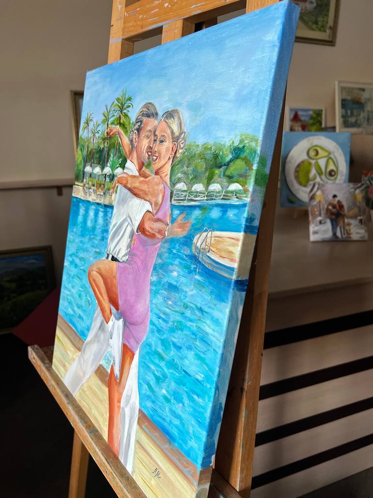 Original Photorealism Family Painting by Nataliia Martseniuk