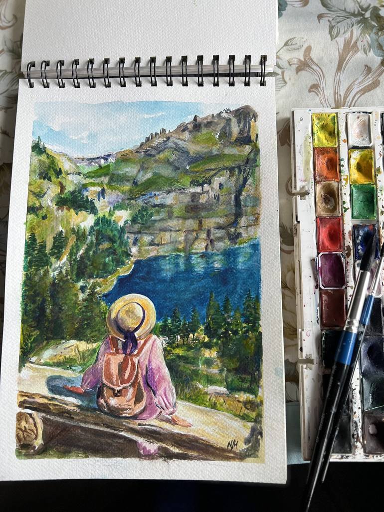 Original Impressionism Nature Painting by Nataliia Martseniuk