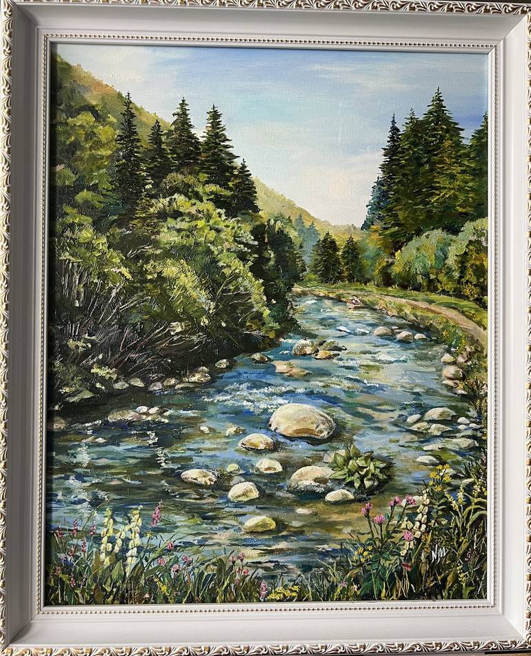 Original Impressionism Landscape Painting by Nataliia Martseniuk