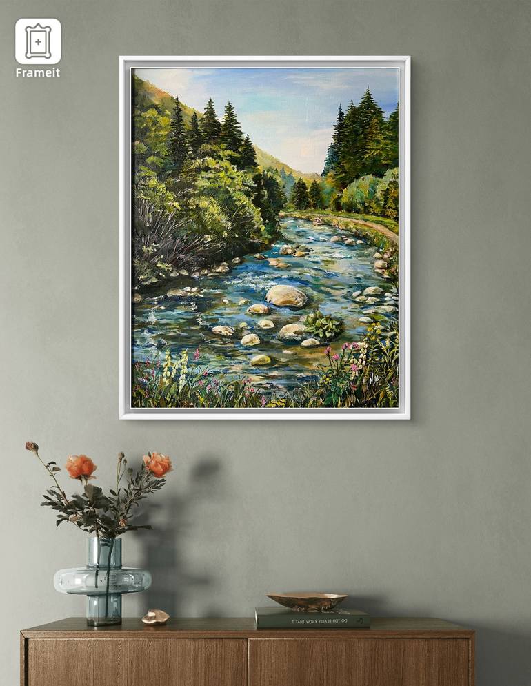 Original Impressionism Landscape Painting by Nataliia Martseniuk
