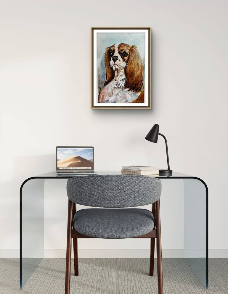 Original Impressionism Dogs Painting by Nataliia Martseniuk