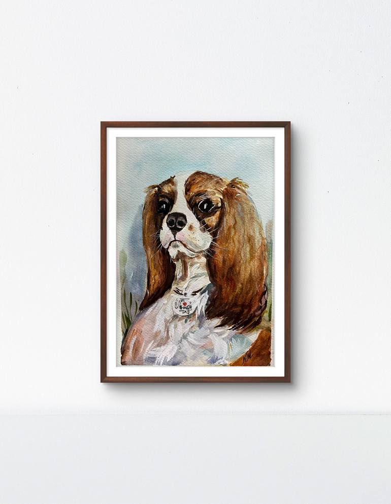Original Impressionism Dogs Painting by Nataliia Martseniuk
