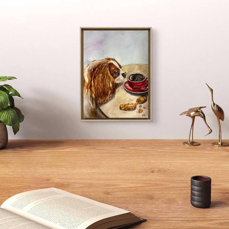 Original Impressionism Dogs Painting by Nataliia Martseniuk
