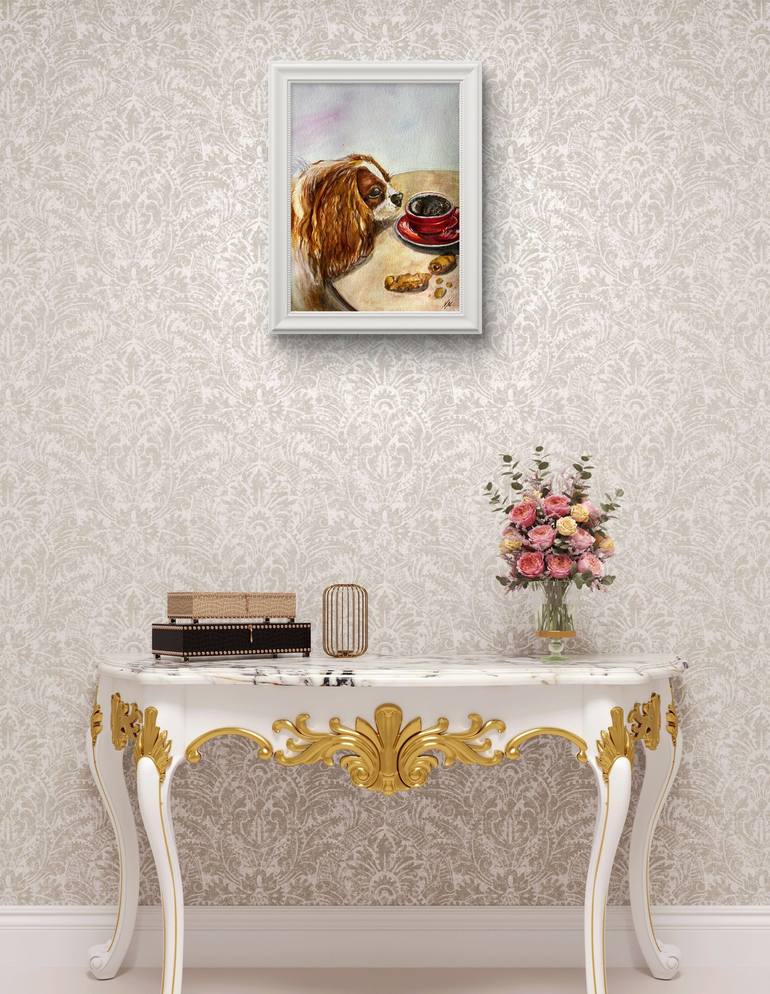 Original Impressionism Dogs Painting by Nataliia Martseniuk