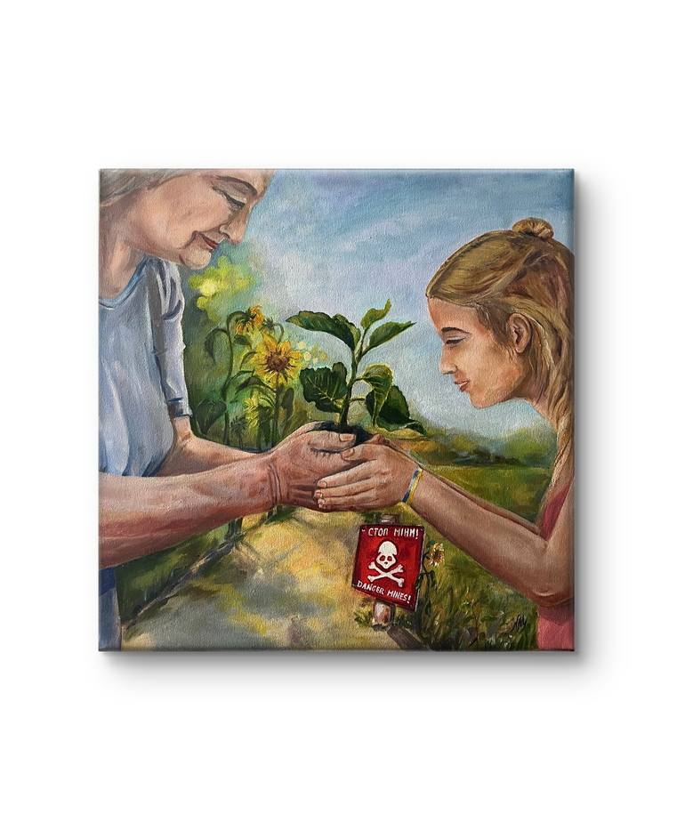 Original Symbolism Family Painting by Nataliia Martseniuk