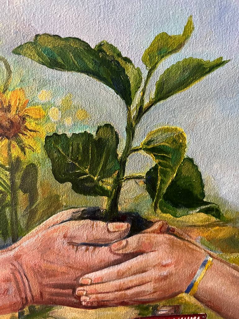 Original Symbolism Family Painting by Nataliia Martseniuk
