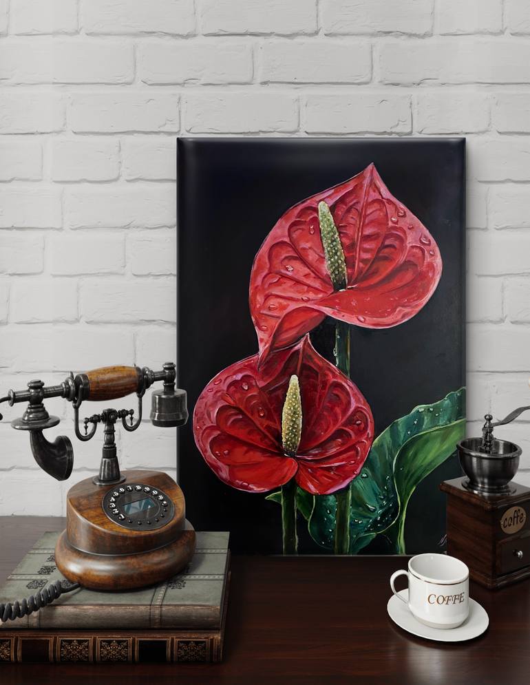 Original Photorealism Botanic Painting by Nataliia Martseniuk