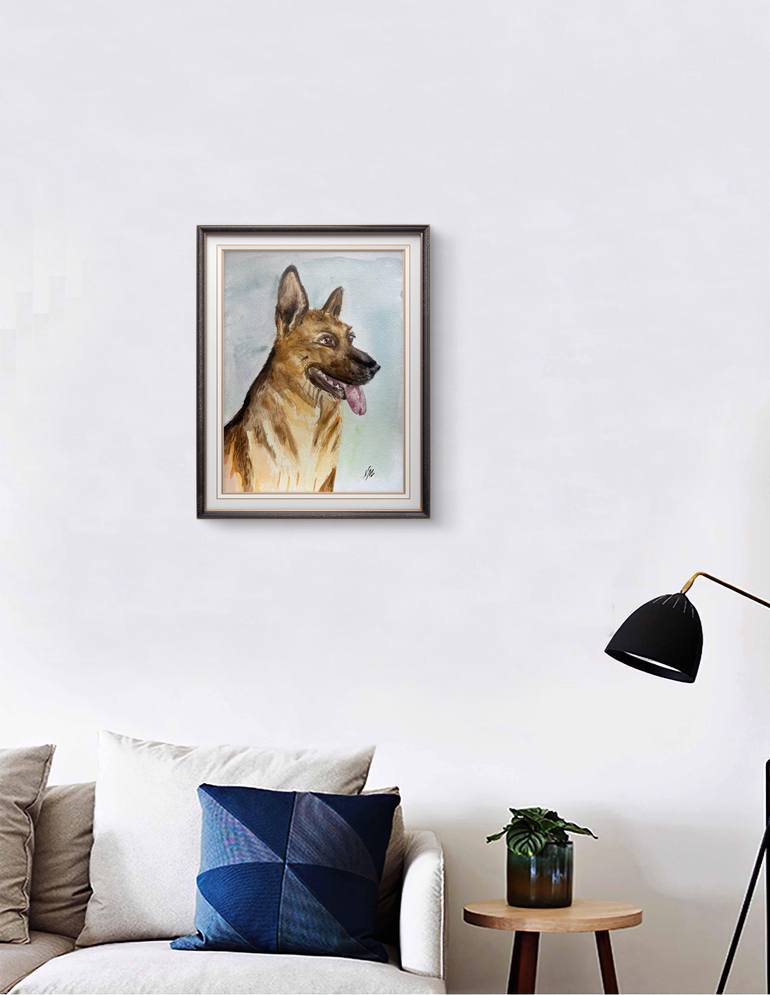 Original Realism Dogs Painting by Nataliia Martseniuk