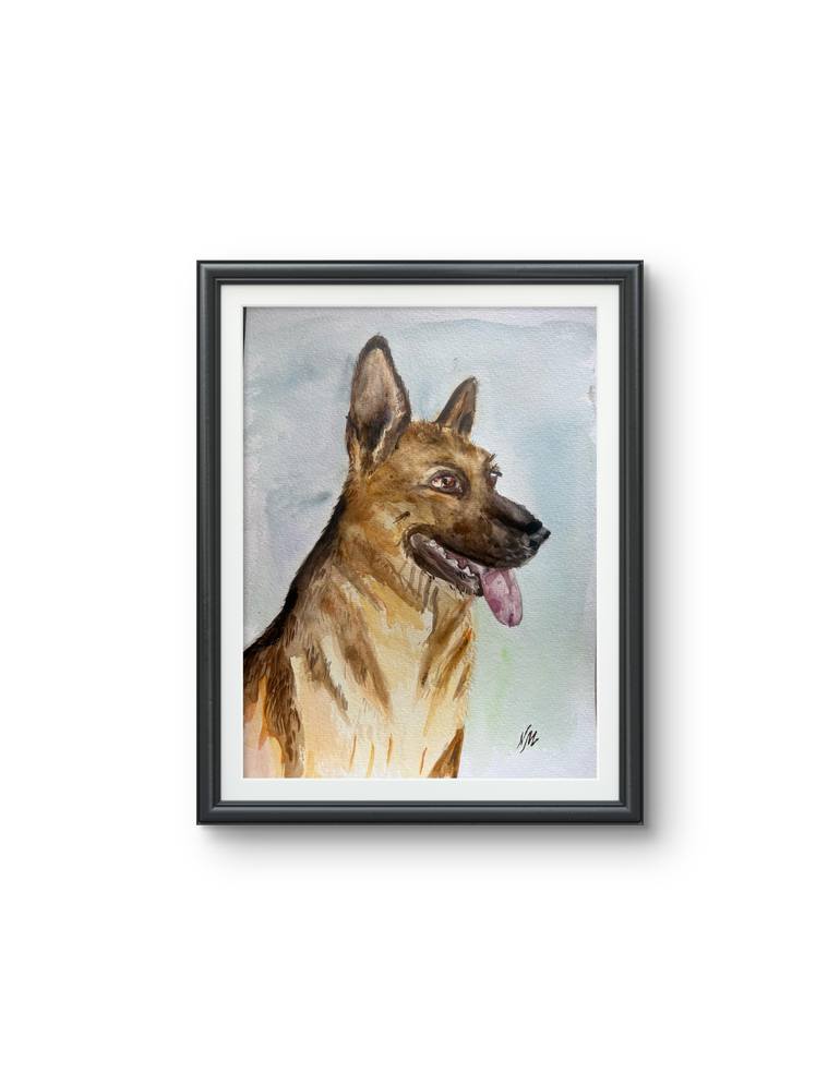 Original Realism Dogs Painting by Nataliia Martseniuk