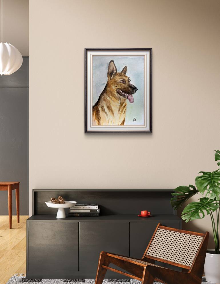 Original Realism Dogs Painting by Nataliia Martseniuk