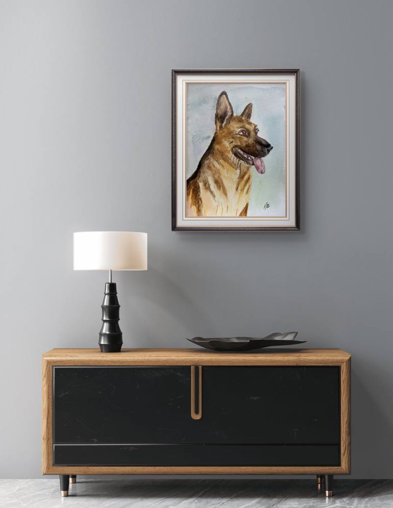 Original Realism Dogs Painting by Nataliia Martseniuk