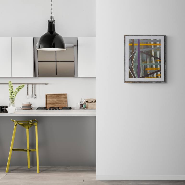 Original Geometric Abstract Painting by Katrina Fona