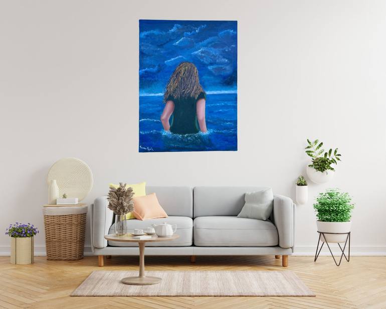 Original Impressionism Women Painting by Anna Coppola