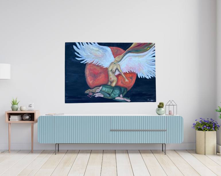 Original Symbolism Abstract Painting by Anna Coppola