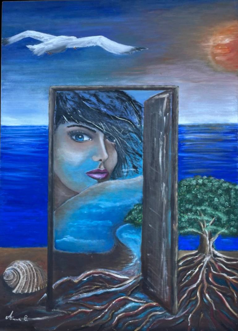 Original Surrealism Abstract Paintings by Anna Coppola