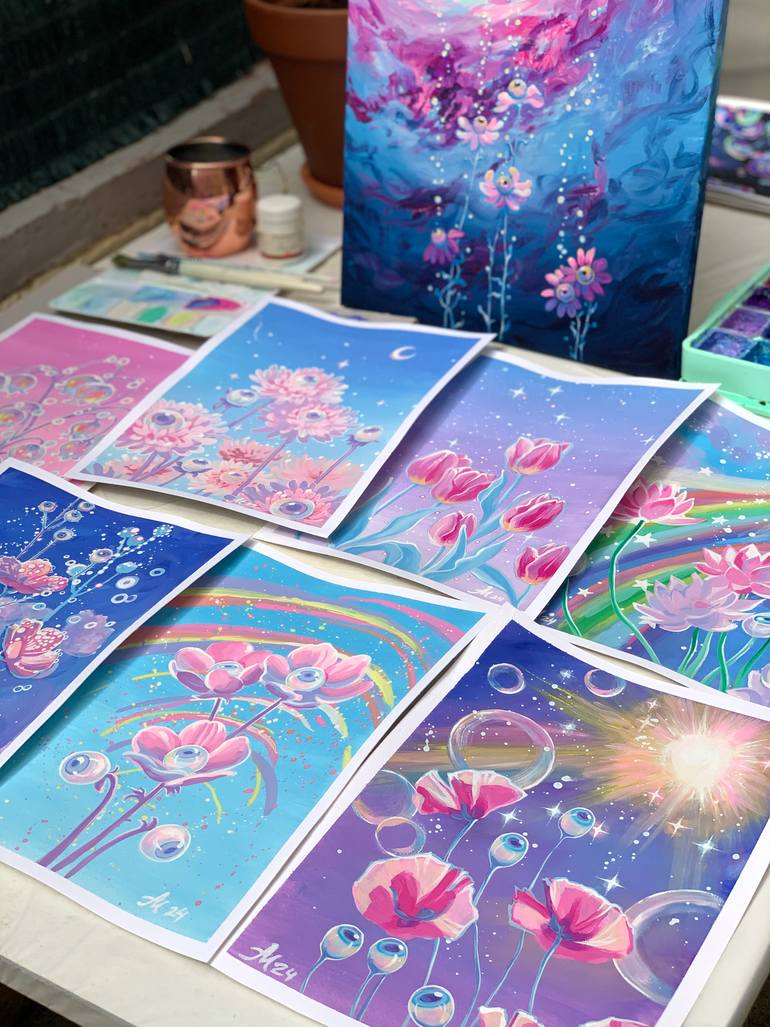 Original Surrealism Fantasy Painting by Mistake Ann