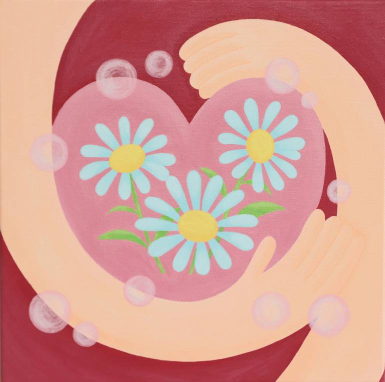 Original Love Painting by Yeonhui Lee  Illustration Art on Canvas  HOPE