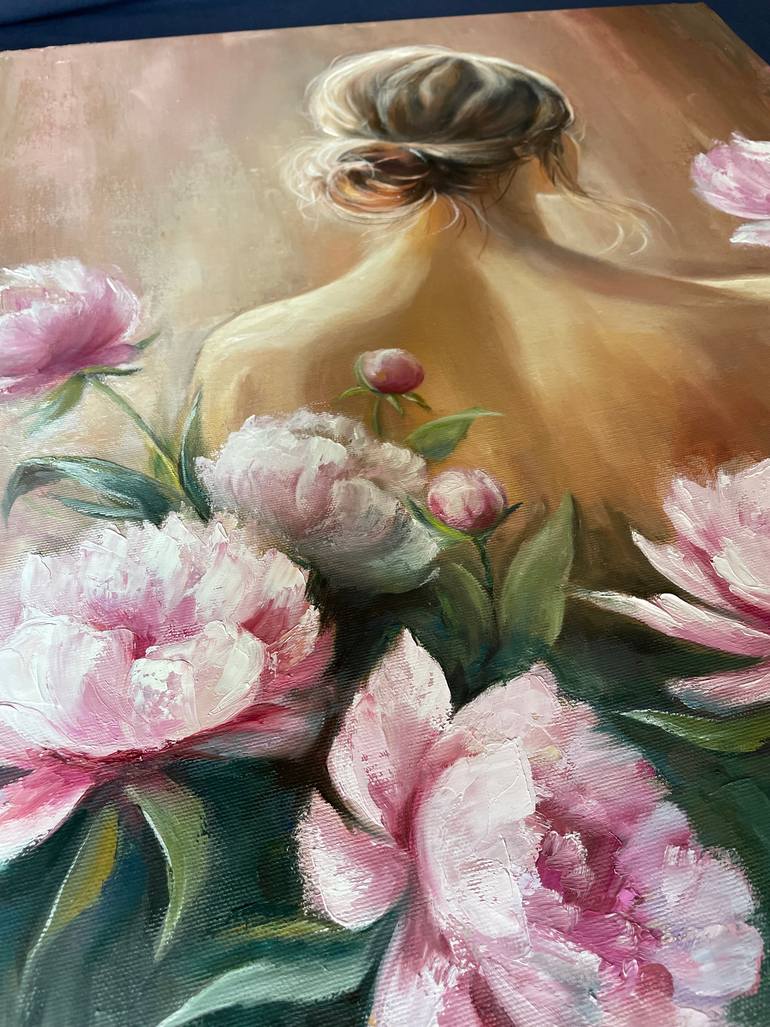 Original Impressionism Floral Painting by Daria Kovalova