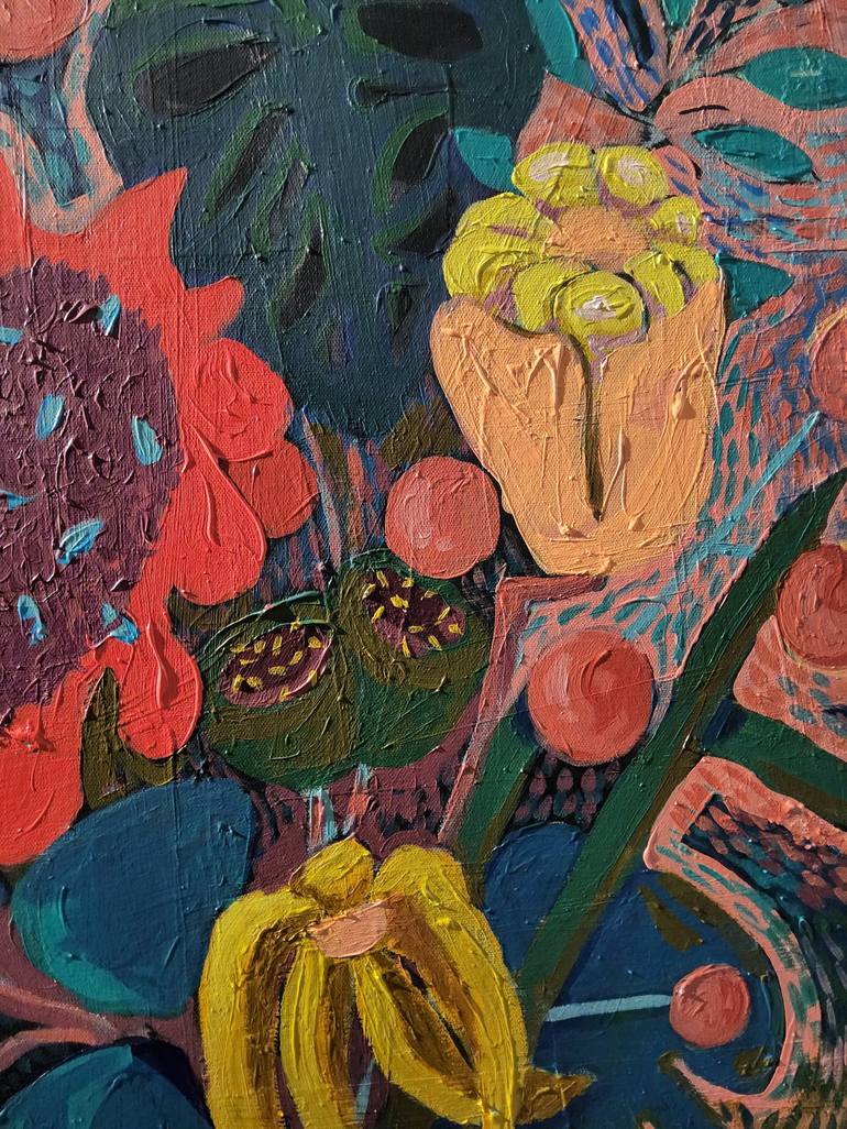 Original Abstract Floral Painting by Anahid Ypres