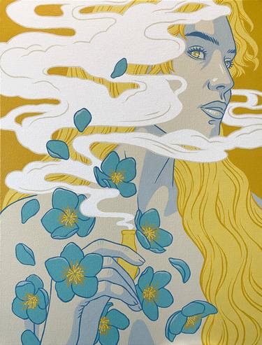 Original Figurative Classical Mythology Paintings by J Eve