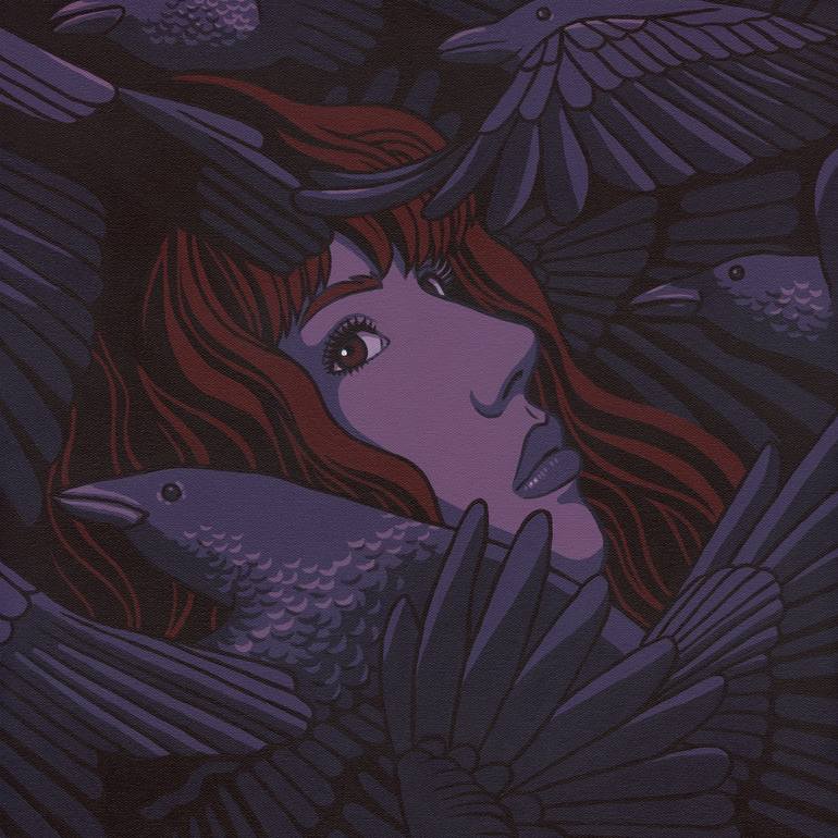 Original Illustration Fantasy Painting by J Eve