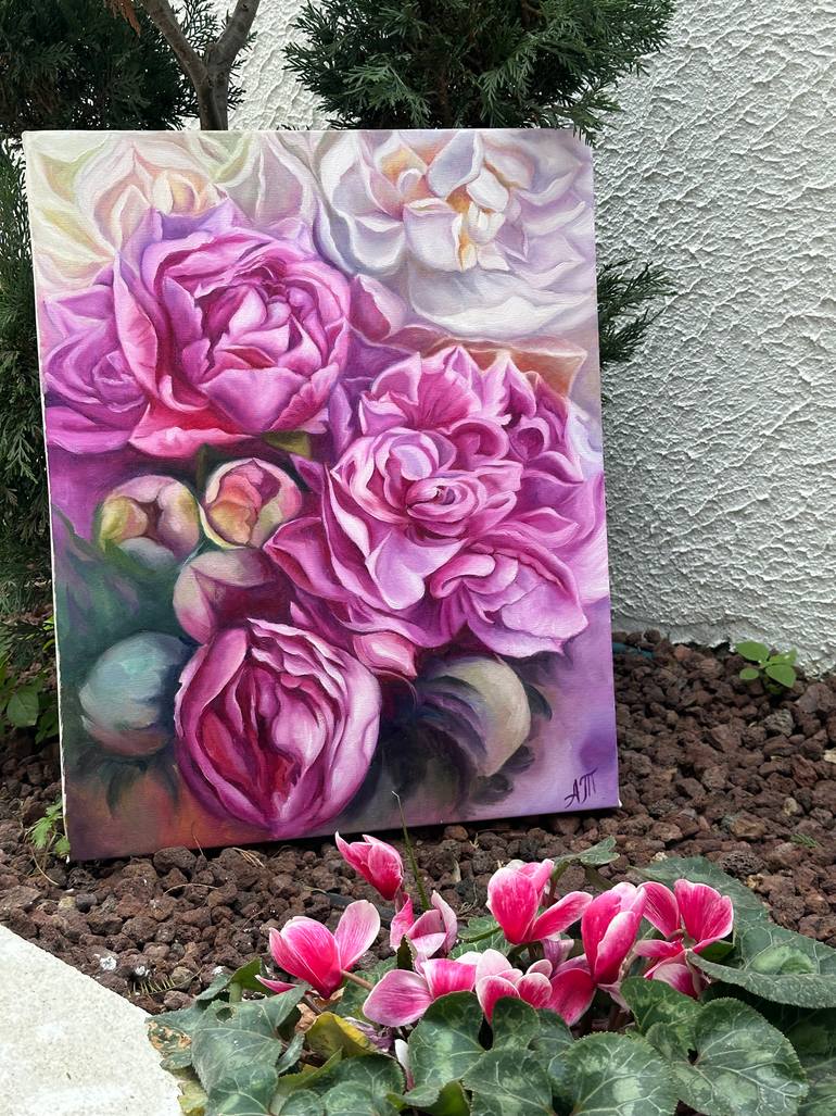 Original Classicism Floral Painting by Ariadna Tunyk