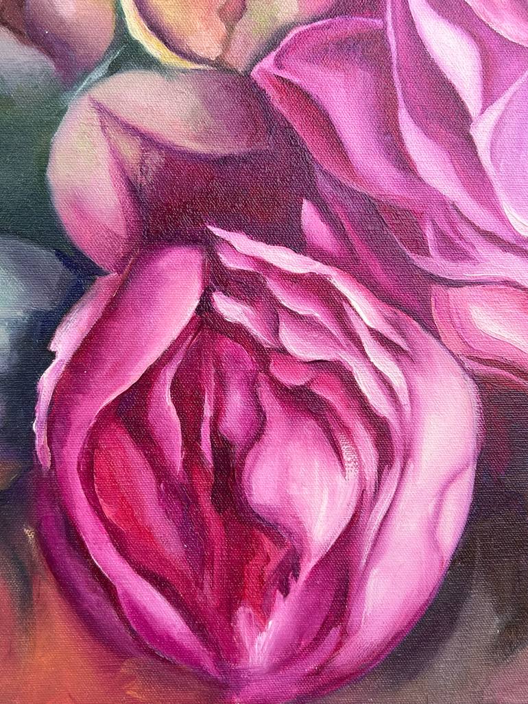 Original Classicism Floral Painting by Ariadna Tunyk