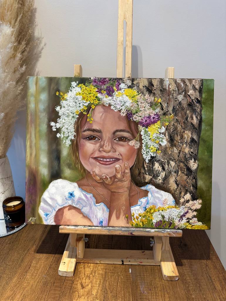 Original Classicism Children Painting by Ariadna Tunyk