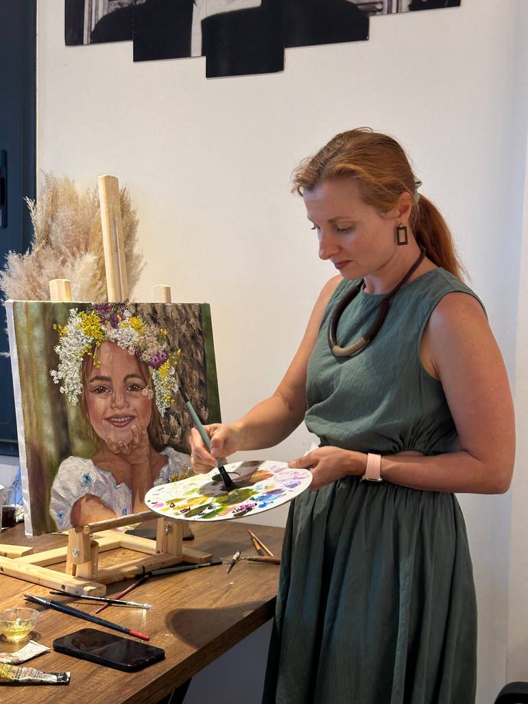Original Classicism Children Painting by Ariadna Tunyk