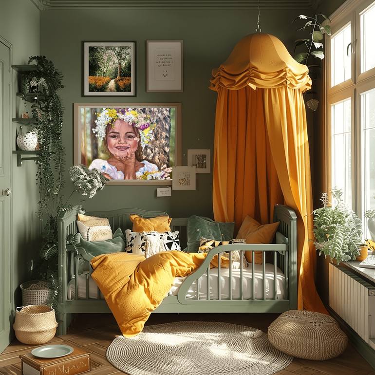 Original Classicism Children Painting by Ariadna Tunyk