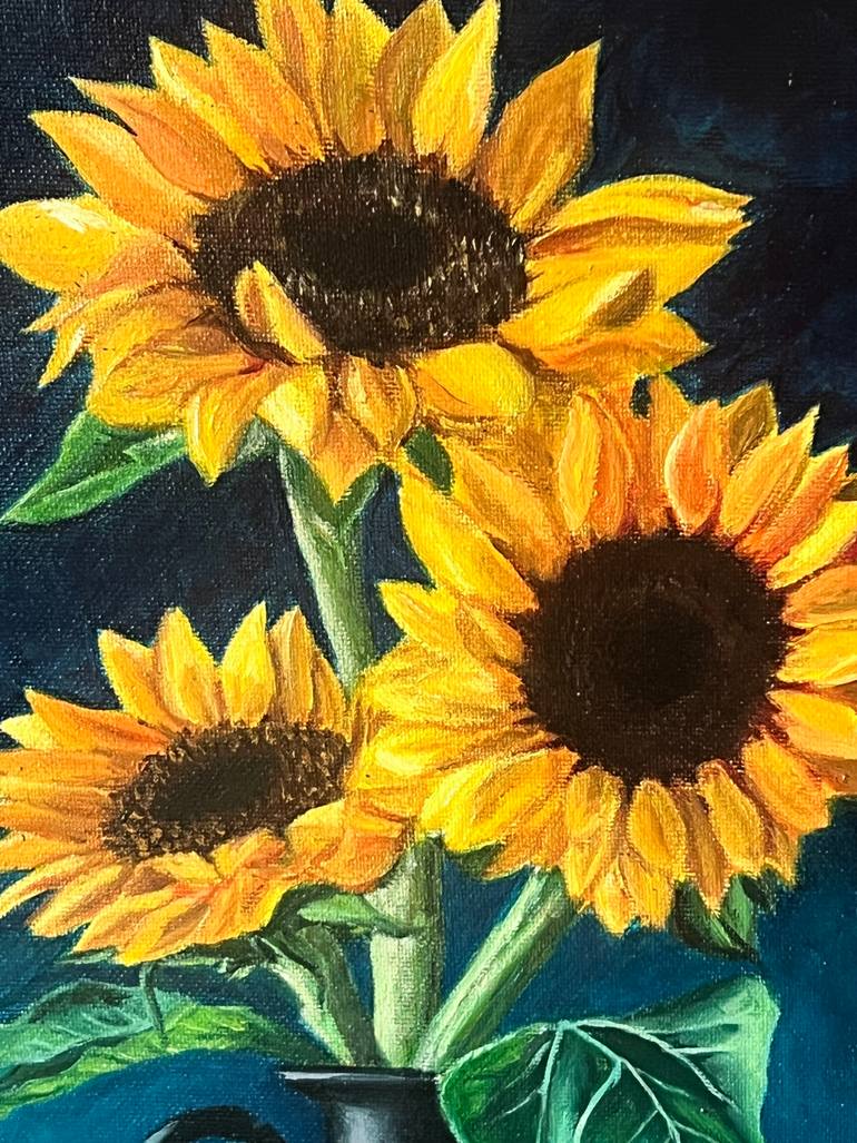 Original Photorealism Floral Painting by Ariadna Tunyk
