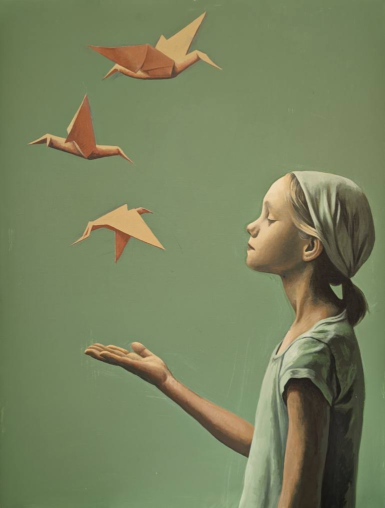 Print of Photorealism Children Paintings by Anastasiia Chaikovskaia
