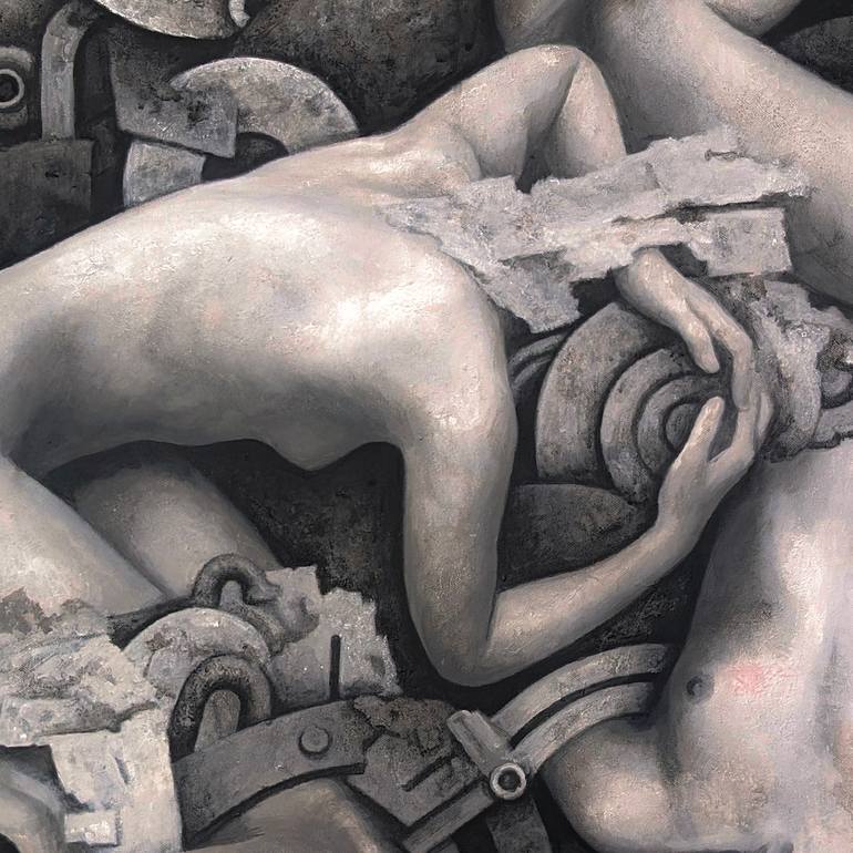 Original Black & White Body Painting by Anastasiia Chaikovskaia