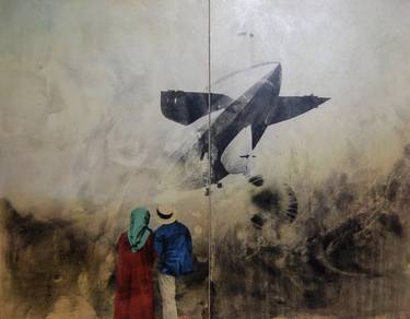 Original Surrealism Landscape Painting by Harry Tompkins
