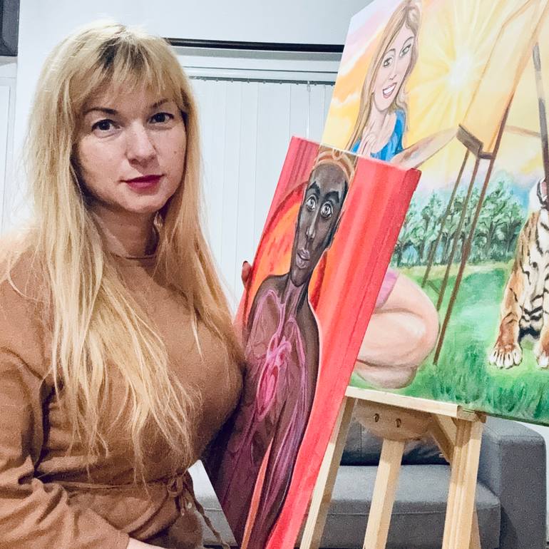 Original Expressionism Fantasy Painting by Olena Stadnikova