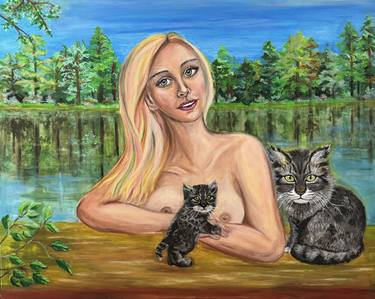 Original Portraiture Cats Paintings by Olena Stadnikova
