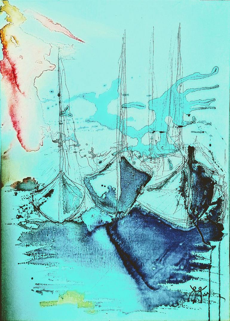 Original Impressionism Boat Printmaking by Velimir Gallery