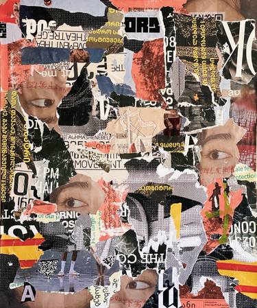 Original Pop Art Abstract Collage by Margarita Iakimova